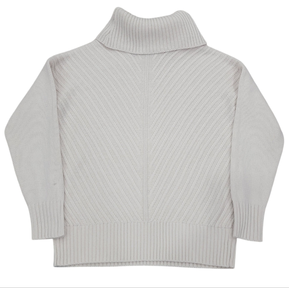 Eclipse Mitered Turtleneck Sweater Knit Neutral Cream White Pullover Wom… - Picture 16 of 16